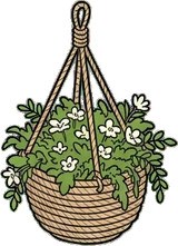 Garlands and hanging things, a sticker from the The Flower Shop world