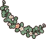 Garlands and hanging things, a sticker from the The Flower Shop world