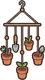 Garlands and hanging things, a sticker from the The Flower Shop world