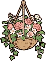 Garlands and hanging things, a sticker from the The Flower Shop world