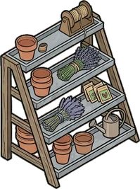 Big floor pieces, a sticker from the The Flower Shop world