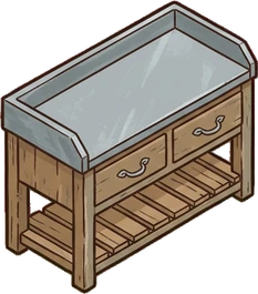 Dressers and low cabinets, a sticker from the The Flower Shop world