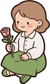 People sitting, a sticker from the The Flower Shop world