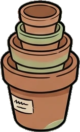 Shelf things, a sticker from the The Flower Shop world
