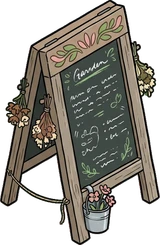 Signboards and chalkboards, a sticker from the The Flower Shop world