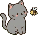 Cats and small animals, a sticker from the The Flower Shop world