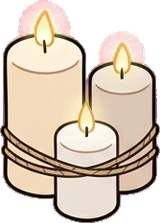Candles and small lights, a sticker from the The Flower Shop world