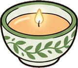 Candles and small lights, a sticker from the The Flower Shop world