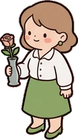 People standing, a sticker from the The Flower Shop world