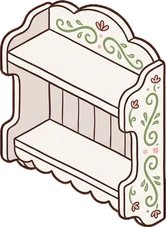 Wall shelves, a sticker from the The Flower Shop world
