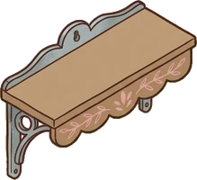 Wall shelves, a sticker from the The Flower Shop world