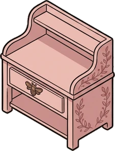 Desks and workbenches, a sticker from the The Flower Shop world