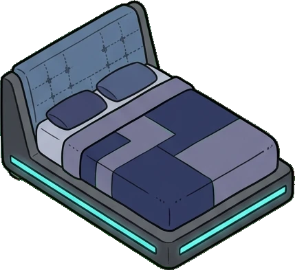 Beds, a sticker from the Gamer's Bedroom world