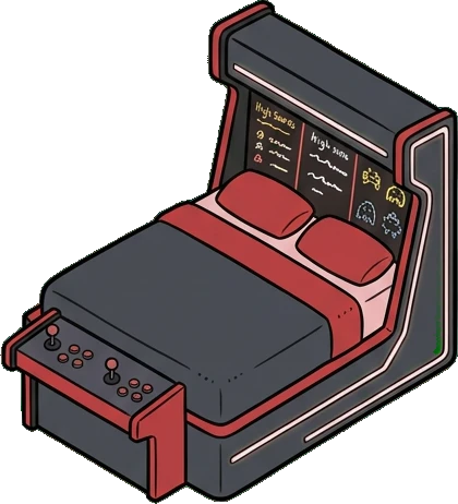 Beds, a sticker from the Gamer's Bedroom world
