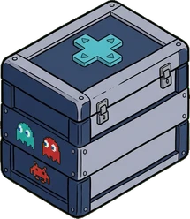 Chests and trunks, a sticker from the Gamer's Bedroom world