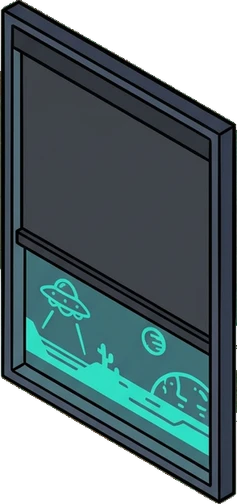 Curtains, a sticker from the Gamer's Bedroom world