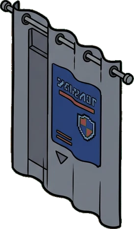 Curtains, a sticker from the Gamer's Bedroom world