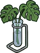 Small plants, a sticker from the Gamer's Bedroom world