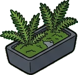 Small plants, a sticker from the Gamer's Bedroom world