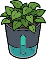 Small plants, a sticker from the Gamer's Bedroom world