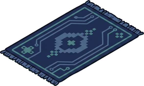 Rugs, a sticker from the Gamer's Bedroom world