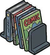 Shelf things, a sticker from the Gamer's Bedroom world