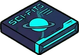 Shelf things, a sticker from the Gamer's Bedroom world