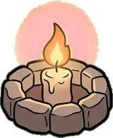 Candles and small lights, a sticker from the Gamer's Bedroom world