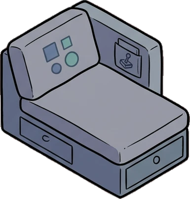 Sofas, a sticker from the Gamer's Bedroom world