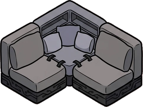Sofas, a sticker from the Gamer's Bedroom world