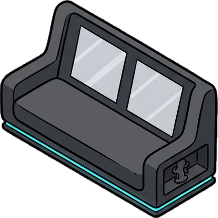 Sofas, a sticker from the Gamer's Bedroom world