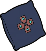 Cushions and blankets, a sticker from the Gamer's Bedroom world