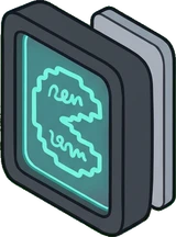 Wall lights, a sticker from the Gamer's Bedroom world