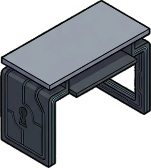 Desks and workbenches, a sticker from the Gamer's Bedroom world