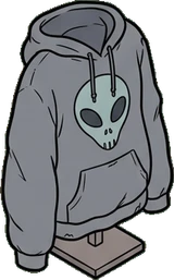 Bags, hats and shoes, a sticker from the Gamer's Bedroom world