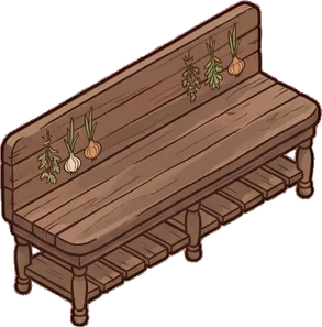 Benches, a sticker from the Grandma's Kitchen world