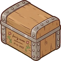 Chests and trunks, a sticker from the Grandma's Kitchen world