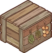 Chests and trunks, a sticker from the Grandma's Kitchen world