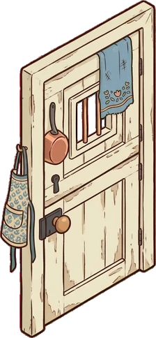 Doors, a sticker from the Grandma's Kitchen world
