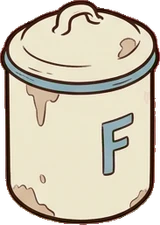 Baskets and floor things, a sticker from the Grandma's Kitchen world