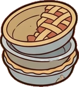 Baskets and floor things, a sticker from the Grandma's Kitchen world
