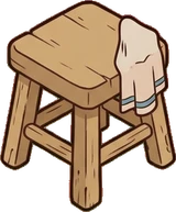 Baskets and floor things, a sticker from the Grandma's Kitchen world