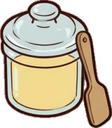 Baskets and floor things, a sticker from the Grandma's Kitchen world