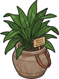 Floor plants, a sticker from the Grandma's Kitchen world