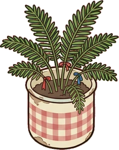 Floor plants, a sticker from the Grandma's Kitchen world