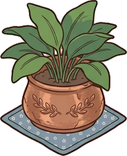 Floor plants, a sticker from the Grandma's Kitchen world