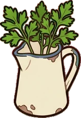 Small plants, a sticker from the Grandma's Kitchen world
