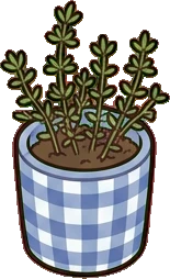 Small plants, a sticker from the Grandma's Kitchen world