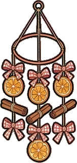 Garlands and hanging things, a sticker from the Grandma's Kitchen world