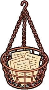 Garlands and hanging things, a sticker from the Grandma's Kitchen world